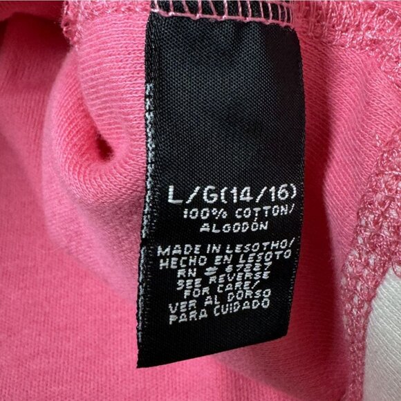 Bobbie Brooks Pink Sleeveless Tank Top L/G (14/16) Cotton Womens Casual Summer - Picture 3 of 6